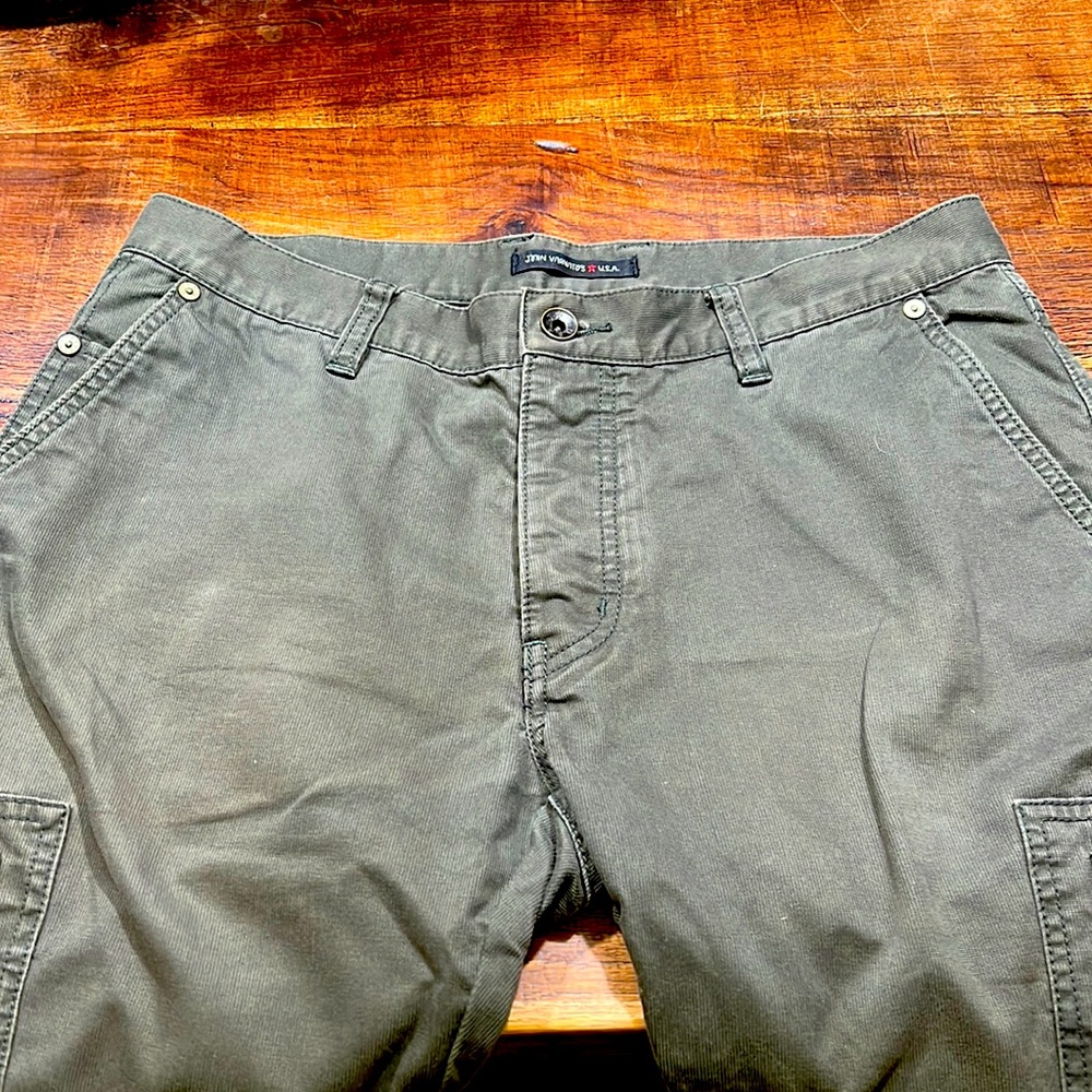 John Varvatos Pants. Beautiful deep olive green with zippers